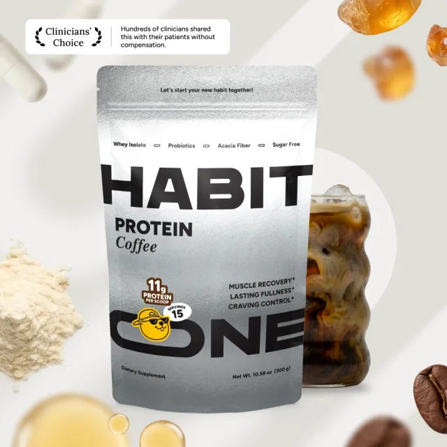HabitONE Protein Coffee pouch with iced coffee
